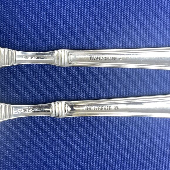Pfaltzgraff PROVIDENCE Set 2 Salad Forks 6 7/8" Stainless 18/8 Flatware Glossy - Picture 4 of 8